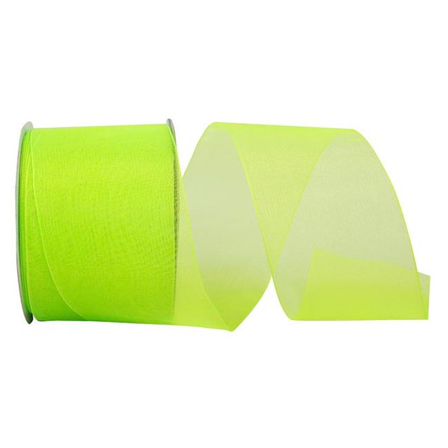 Reliant Ribbon 25621-185-40K 20.5 in. 50 Yards Chiffon Mono Sheer Ribbon, Citrus