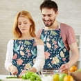 thumbnail image 3 of Pioneer Flower Floral Print Pattern Apron-Garden Aprons for Women with Pockets-Cotton Linen Waterproof Kitchen Cooking Gardening Aprons Adjustable for Kitchen,Cooking,BBQ and Salon 33x27 Inch, 3 of 7