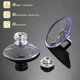 thumbnail image 3 of 20 Pcs Suction Cup Plastic Suction Pads 40mm Clear Pvc Sucker Pads Strong Adhesive Suction Holder W, 3 of 5