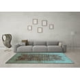 thumbnail image 3 of Ahgly Company Indoor Rectangle Oriental Light Blue Industrial Area Rugs, 2' x 5', 3 of 4