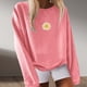 thumbnail image 3 of Gibobby Sudadera oversize mujer Sudadera de Forro Polar Sudadera para mujer(Rosa,G), 3 of 4
