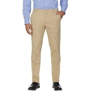 IZOD Men's Big & Tall Big and Tall Advantage Performance Flat Front Straight Fit Chino Pant, Cedarwood Khaki, 50W X 30L