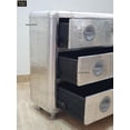 thumbnail image 4 of NauticalMart Aviator 3 Drawer Chest - Aluminium Home Office Living Room Furniture, 4 of 7