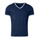 thumbnail image 4 of Camiseta de cuello en V para hombre, de color liso, manga corta, diseño con bolsillo cosido, prenda informal para el día a día, confeccionada en tejido de poliéster ligero, 4 of 5