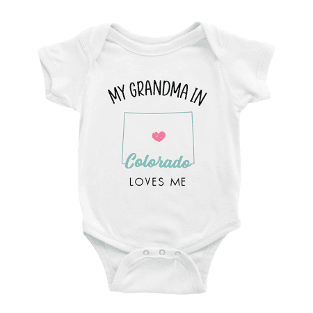 

My Grandma In Colorado Loves Me Baby Clothing For Boy Girl Bodysuits 3-6 Months