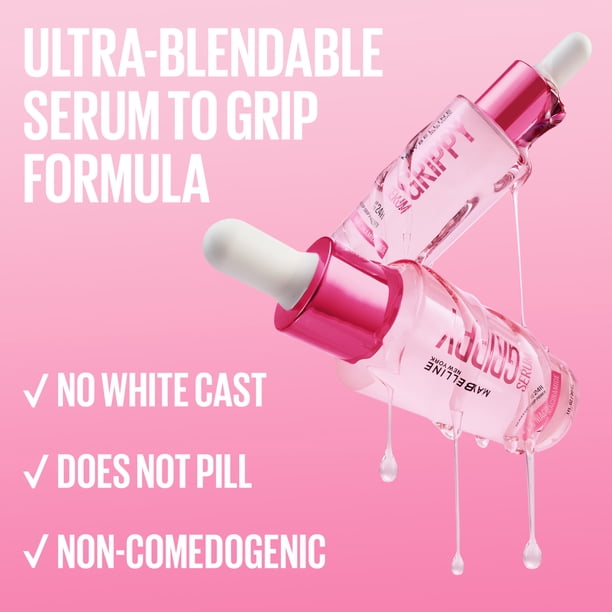 Maybelline Grippy Serum Makeup Grip Primer, 2% Niacinamide, 1 Kit