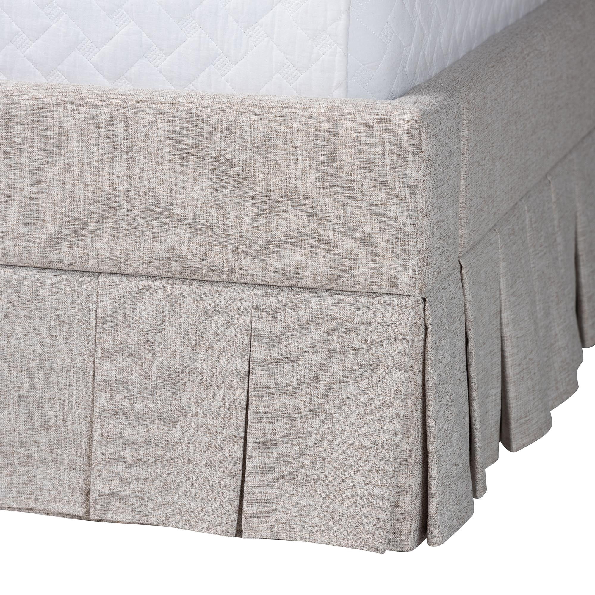Baxton Studio Ronelyn Modern Platform Bed, Queen, Beige
