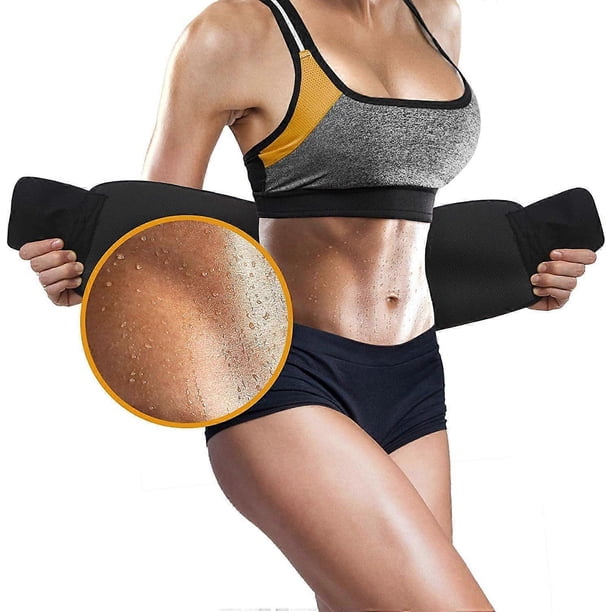 Women's slimming belt Sauna belt Sauna belt Toner for the stomach Lower back and lumbar support with sauna suit effect (M,95*20cm)