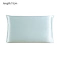thumbnail image 1 of Funda de almohada de seda de morera Funda de almohada transpirable de 2 lados Funda de almohada de color sólido para la piel del cabello, Verde, 51x76cm kenally HA003379-20, 1 of 7
