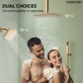 thumbnail image 4 of EVERSTEIN Dual Heads 12" Rainfall & High Pressure 6" Shower System with 3 Way Thermostatic Faucet Rose Gold, 4 of 5