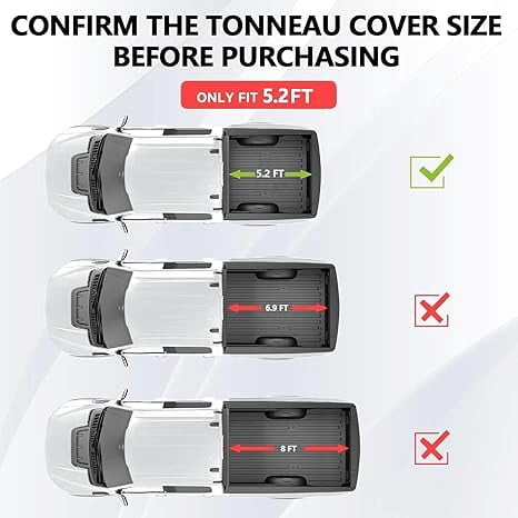 TPA Soft Tri-Fold Tonneau Cover for 2015–2026 Chevy Colorado GMC Canyon 5.2ft