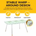 thumbnail image 4 of Green Bow Table Cloths for 8 Foot Rectangle Tables, Cute Bowknot Minimalist Solid Color Patio Waterproof Elastic Fitted Tablecloths, Washable Rectangular Table Cover for Camping, 4 of 8
