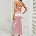 thumbnail image 4 of Wiyuqeen Women Strapless Tube Bodycon Elegant Trendy Backless Wedding Guest Maxi Dresses Pretty Solid Silk Slimming Long Dresses for Cocktail Party Dresses, 4 of 7