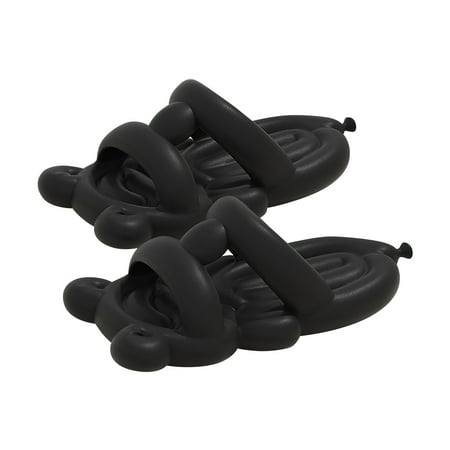 

PMUYBHF Sandals for Women for Work Cartoon Cute Balloon Slippers Female Summer Home Bath Non Slip Soft Bottom Stepping Feeling Sandals and Slippers