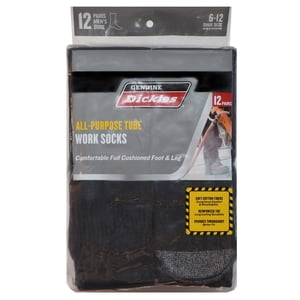 Dickies Men's Work Tube Socks, 12-Pack