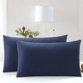 thumbnail image 5 of ANMINY Pillowcase Set of 2 Pillow Cases 300 Thread Count Soft Cotton Bed Pillow Covers Queen Size 20"x30" Blue, 5 of 6