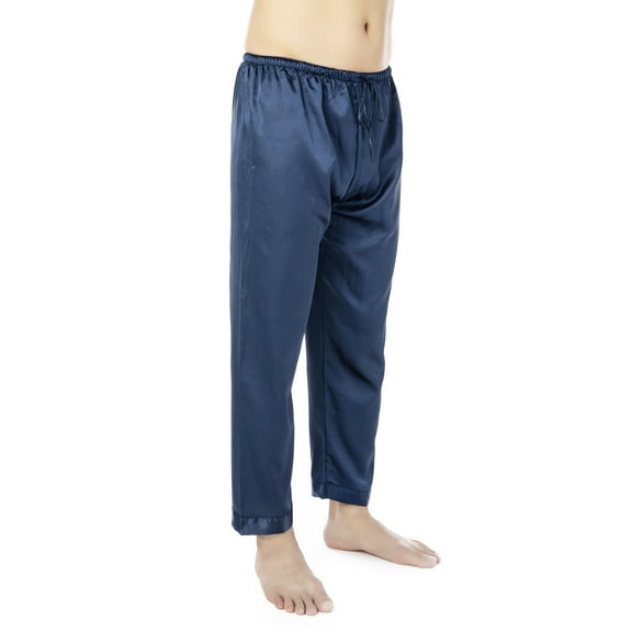 Men's Sleep Pajama Pants Comfy Lounge Pants Soft Pajama Long Nightwear Sleep Pant with Elastic Waist, Blue, XL