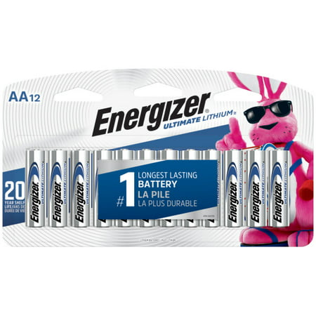 Energizer Ultimate Lithium AA Batteries, 12 Pack (Best Lithium Battery Brand)