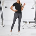 thumbnail image 2 of Ccpelsie 2 Piece Workout Sets for Women High Waisted Legging Tummy Control Yoga Sports Clothes(Black,M), 2 of 6
