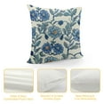 thumbnail image 4 of COMIO Blue Floral Pillow Covers Rustic Light Blue Green Chinoiserie Flowers Leaves Birds Print Decorative Outdoor Pillowcases Farmhouse Holiday Throw Cushion Cases Decor for Couch Sofa Bed, 4 of 5