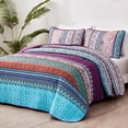 thumbnail image 2 of Juego de edredón WONGS BEDDING, color morado, tamaño doble, 2 piezas, 2 of 8