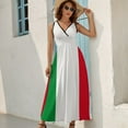 thumbnail image 5 of Flag of Italy Dress Summer Street Style Bohemia Long Dresses Female Sleeveless Printed Maxi Dress, 5 of 9