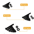 thumbnail image 2 of VIGRUE M2 M3 M4 Hex Socket Button Head Cap Screws Bolts Nuts Washers Assortment Kit with Allen Wrenches Black(1080 PCS), 2 of 7