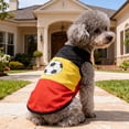 thumbnail image 4 of Lightweight Stretch Brasil Dog Soccer Jersey, Mesh Breathable Short Sleeve Pet Sportswear, Puppy Apparel for Outdoor Walking Running All Sized Dogs, 4 of 5