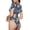 Flower1, variant on Colorful Snake Womens One Piece Swimsuits Modest Tummy Control Bathing Suits Lace Up Slimming Swim Suit-X-Large