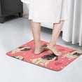 thumbnail image 4 of Pug and Love Heart Flannel Non Slip Door Rugs,Washable Door Mats Indoor,Decorative Door Mats,Dirt-Resistant and Absorbent Doormat for Entrance,Bedroom,Kitchen,Bathroom,31.5x17in(80x43cm), 4 of 4