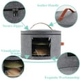 thumbnail image 4 of Organizador de sombreros plegable Travel-Savvy Hat Companion con gancho de madera y tapa a prueba de polvo para sombreros de mujer (gris), 4 of 6