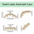 thumbnail image 2 of 1Set 10Pcs 2 Styles Brass Micro Pave Cubic Zirconia Chandelier Component Links with Loops Real 14K Gold Plated Mixed Shapes 7~10x16~21.5x2.5mm Hole: 1~1.4mm 5pcs/style, 2 of 6
