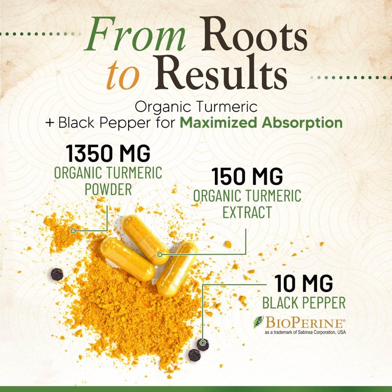 Turmeric And Black Pepper Capsules | High Strength | Ubuy