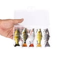 thumbnail image 2 of Fishing Lures for Bass Trout Topwater Set of 5, Multi Jointed Swimbaits, Slow Sinking Bionic Swimming Lures, Bass Freshwater Saltwater Bass Lifelike Fishing Lures, 2 of 9