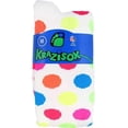 thumbnail image 4 of TCK Krazisox Neon Dots Knee High Socks - White, 4 of 4