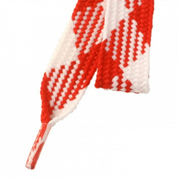 Hickory Brands Wide Shoe Laces - Red/White (54")