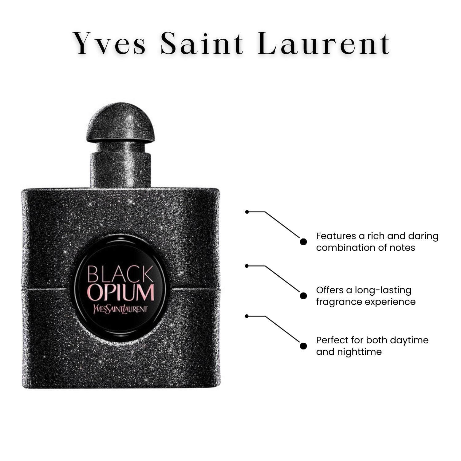  Yves Saint Laurent Black Opium Eau De Parfum Spray for Women  .33 oz. : Beauty & Personal Care