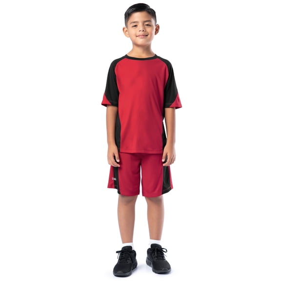 Athletic Works Boy's Active Sport Short Sleeve T-Shirt & Short Set, Sizes 4-18