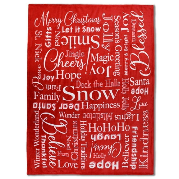 Positive Message (Christmas) Soft Plush 50x60in Blanket