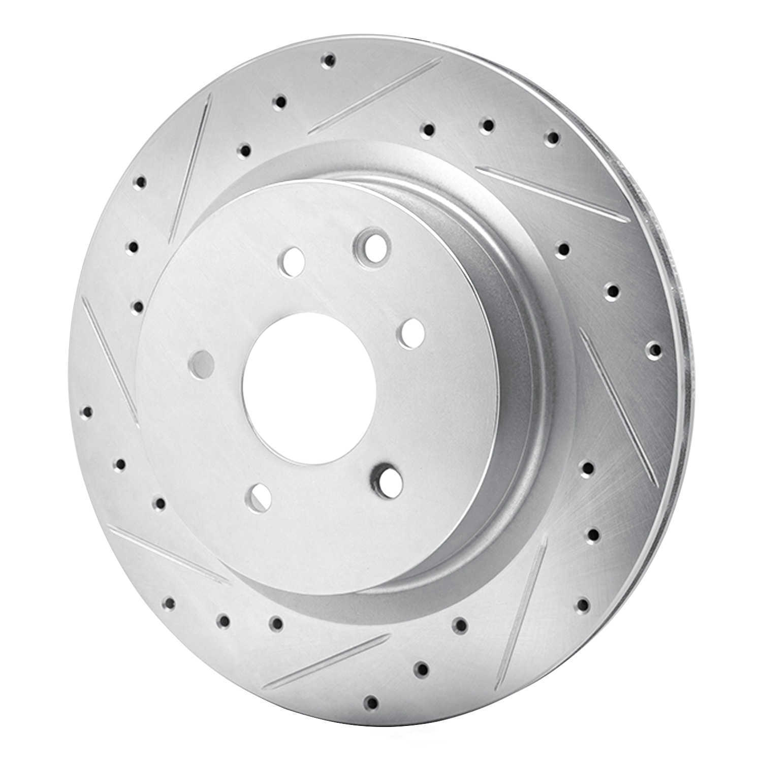 Dynamic Friction Company 631-68009L DFC Brake Rotor - Drilled And Slotted - Silver