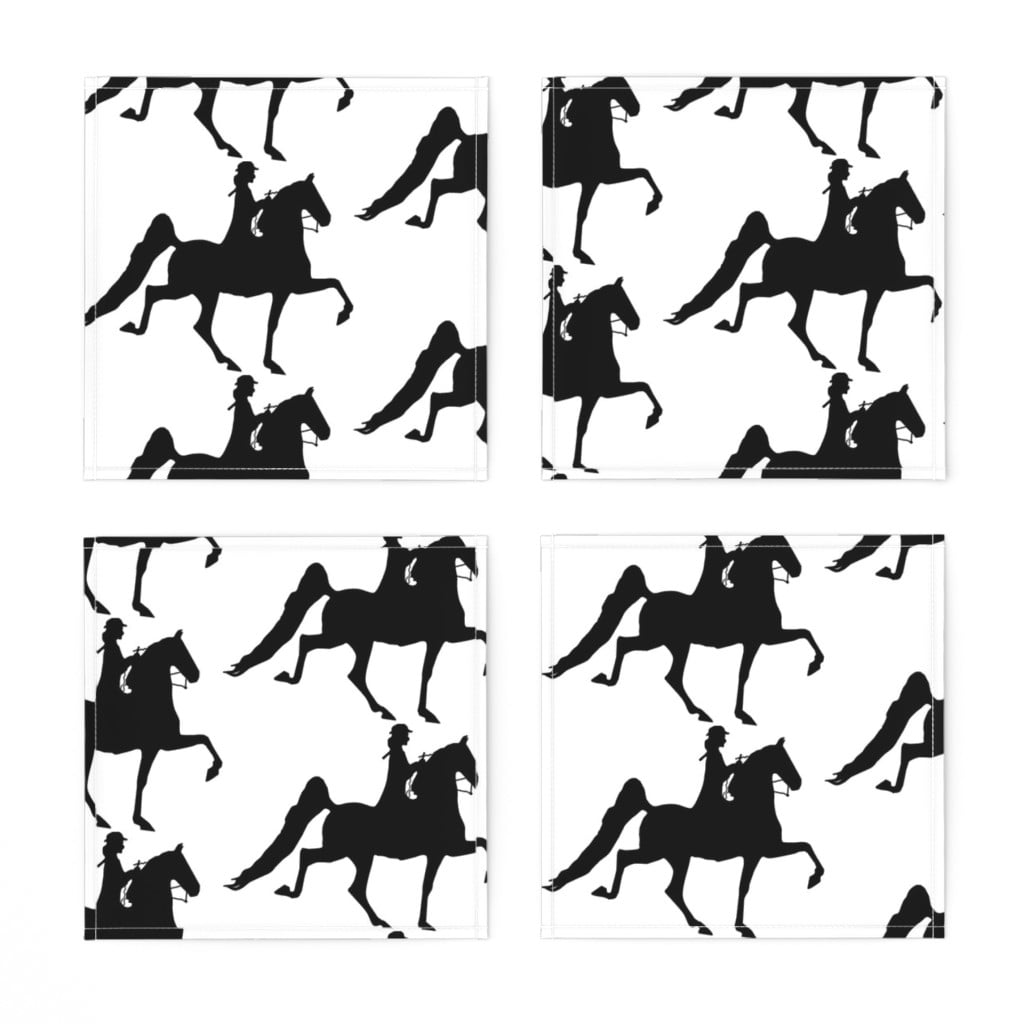 Horse Pony Equestrian Saddlebred Hackney Saddleseat Pillow Sham by Roostery 