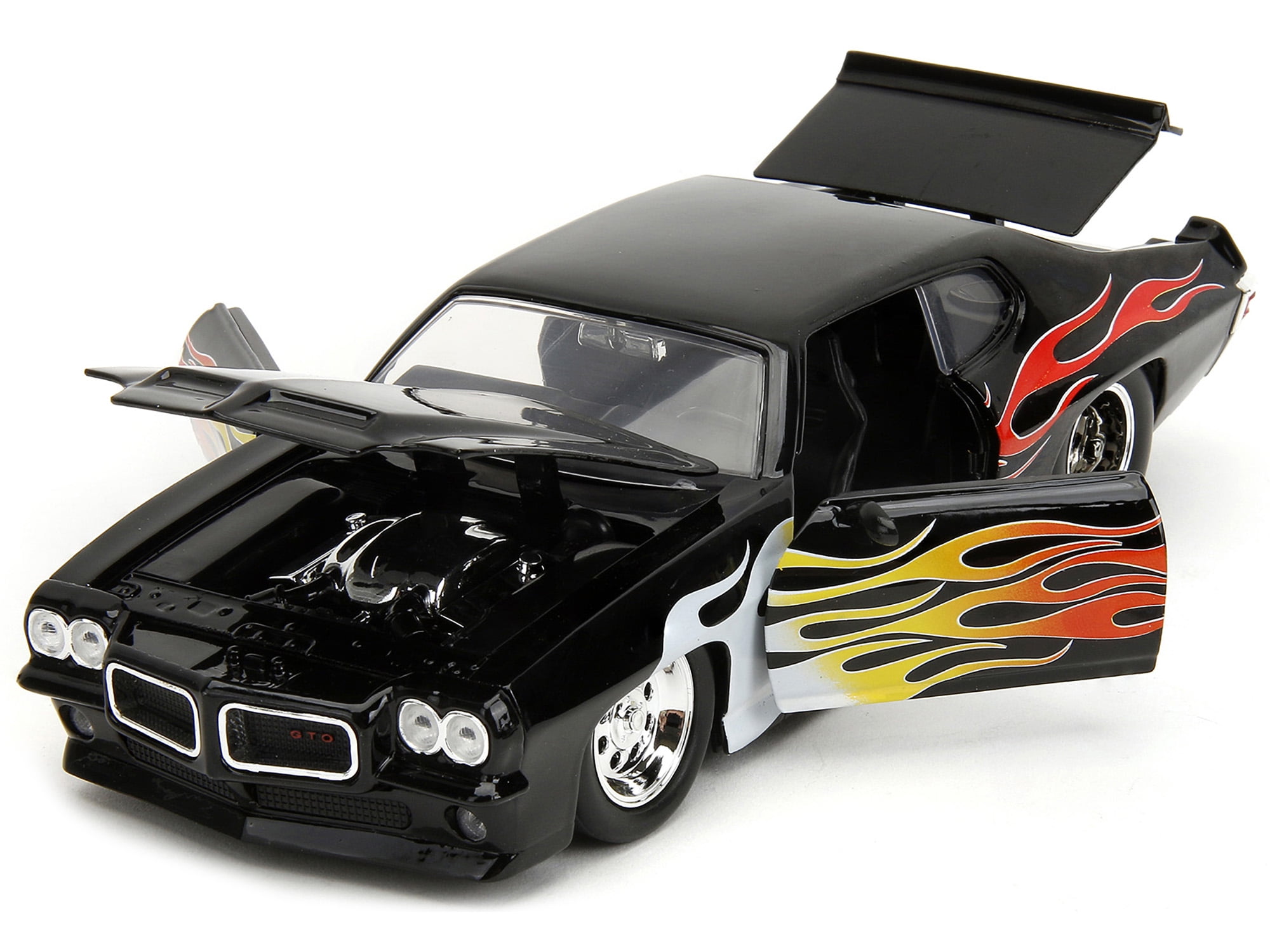 1971 Pontiac GTO Black with Flame Graphics 