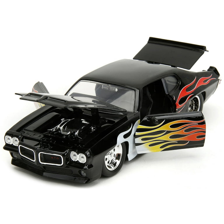 1971 Pontiac GTO Black with Flame Graphics 
