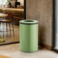 thumbnail image 5 of 40 Liter / 10.6 Gallon Round Trash Can,Large Stainless Steel Open Top Garbage Can with Removable Inner Bucket for for Kitchen, Office, or Bathroom,Green, 5 of 5