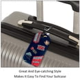 thumbnail image 3 of Square 2Pack PU Leather Uk Bus Crown Big Ben Cruise Luggage Tag with Privacy Cover and Name ID Tag for Travel Handbags Backpacks Luggage Tags, 3 of 6
