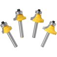 thumbnail image 2 of Expertly Crafted Bullnose Router Bit Set, 4 Pieces, 1/8", 1/4", 3/16", 5/16" Radius, 1/4" Shank, Hard Alloy with Heat Resistant Coating, Perfect for Edge Shaping Projects, 2 of 7