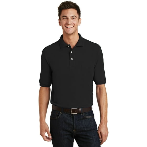 Port Authority Heavyweight Cotton Pique Polo With Pocket
