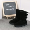 thumbnail image 2 of Dream Pairs Girls Toddles Winter Fashion Snow Boots Ankle Fur Lined Outdoor Warm Snow Boots SWEATY-BUCKLE-K BLACK Size 3, 2 of 5