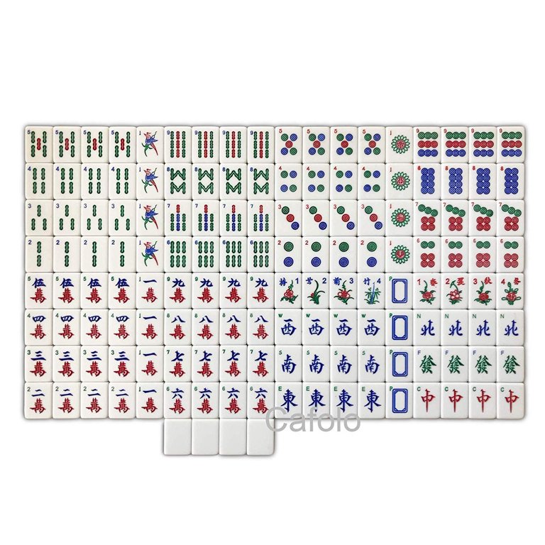 Chinese Vietnamese Mahjong Game Set 160 Large 1.5 Melamine Tile Case  Mahjongg
