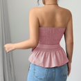 thumbnail image 6 of Going Out Tube Tops for Women Summer Spring Cute Off The Shoulder Backless Smocked Corset Perppy Y2k Clothes, 6 of 7